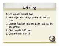 Kinh Tế Học Đại Cương Chương 1