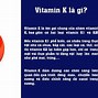 Vitamin K Tiếng Anh Là Gì